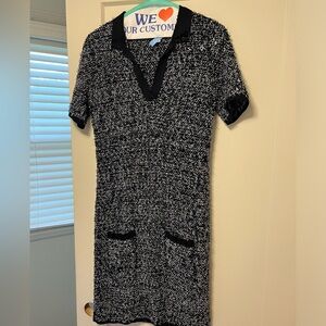 Lanvin Dress with Grosgrain Collar & Pockets